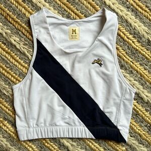 NWOT Tracksmith Crop, Medium, White/Navy